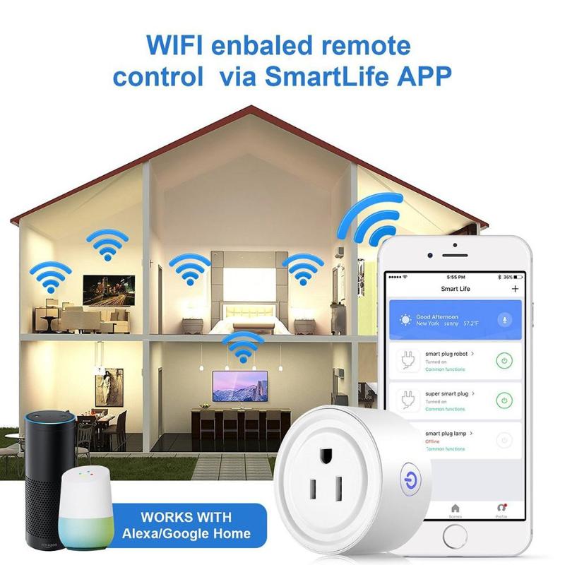 HomePlug - Prise électrique Connectée Intérieur : Application + Google Home  + Alexa - Lot de 2 prises connectés Avidsen Home Plug