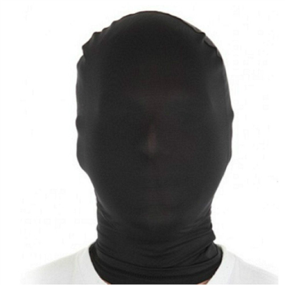 Apromio Costume Skin Mask, Lycra Fabric Material, for Christmas Party Chroma-Mask Full Hood Full Cover For Adult (Black)