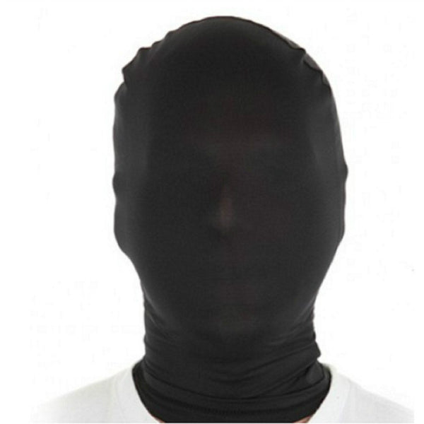 Apromio Costume Skin Mask, Lycra Fabric Material, for Christmas Party Chroma-Mask Full Hood Full Cover For Adult (Black)